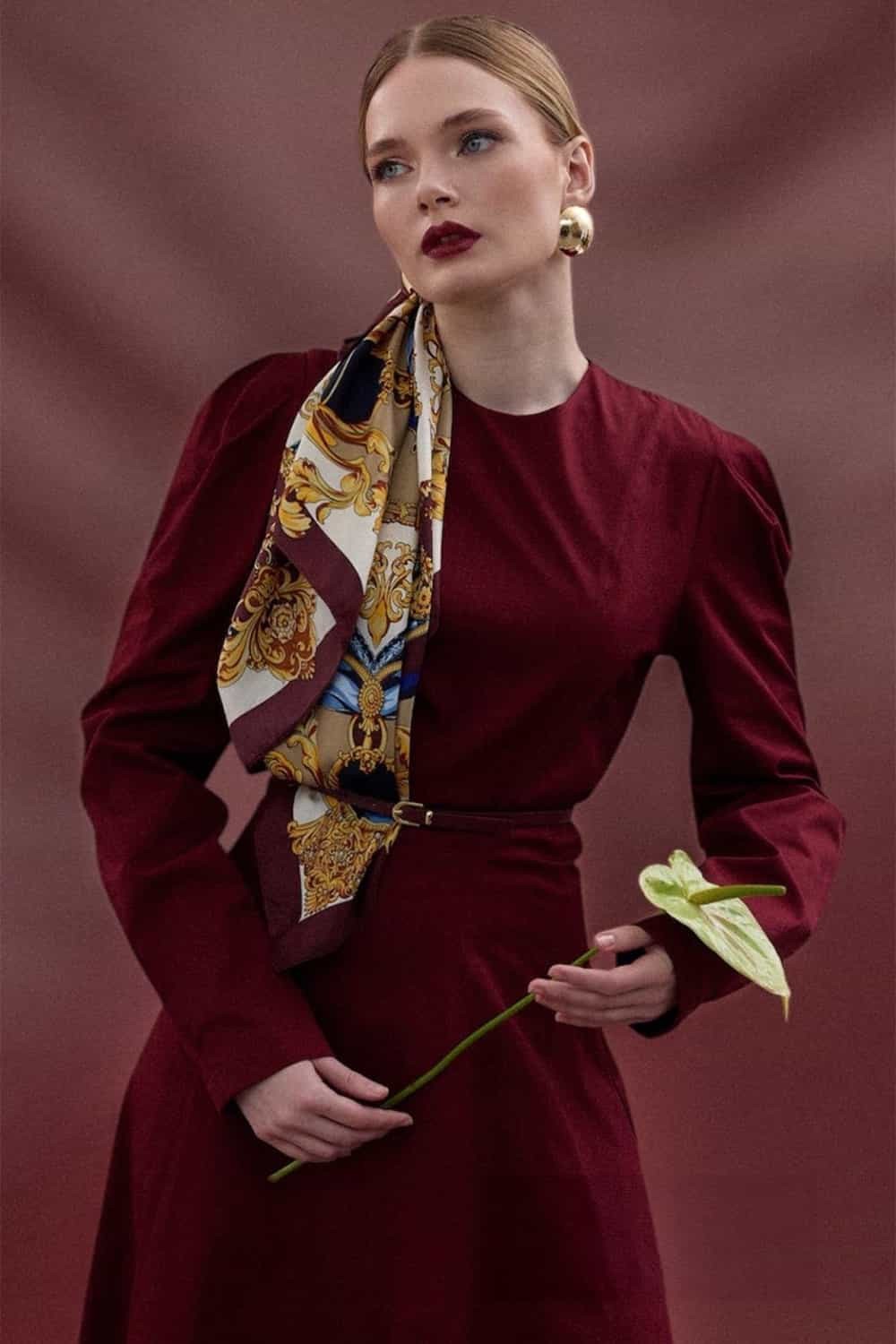 Elbise Lisa - Bordo