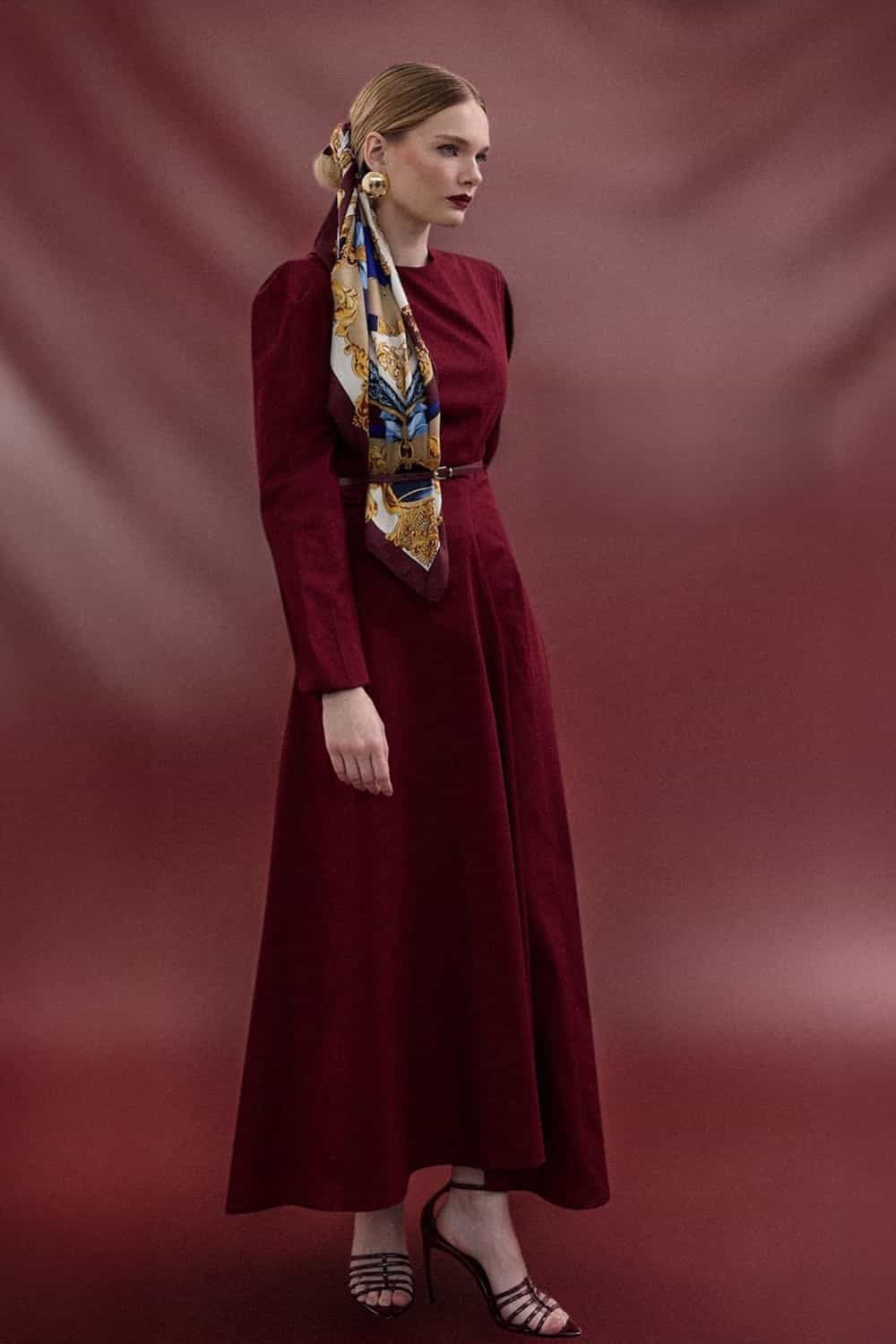 Elbise Lisa - Bordo