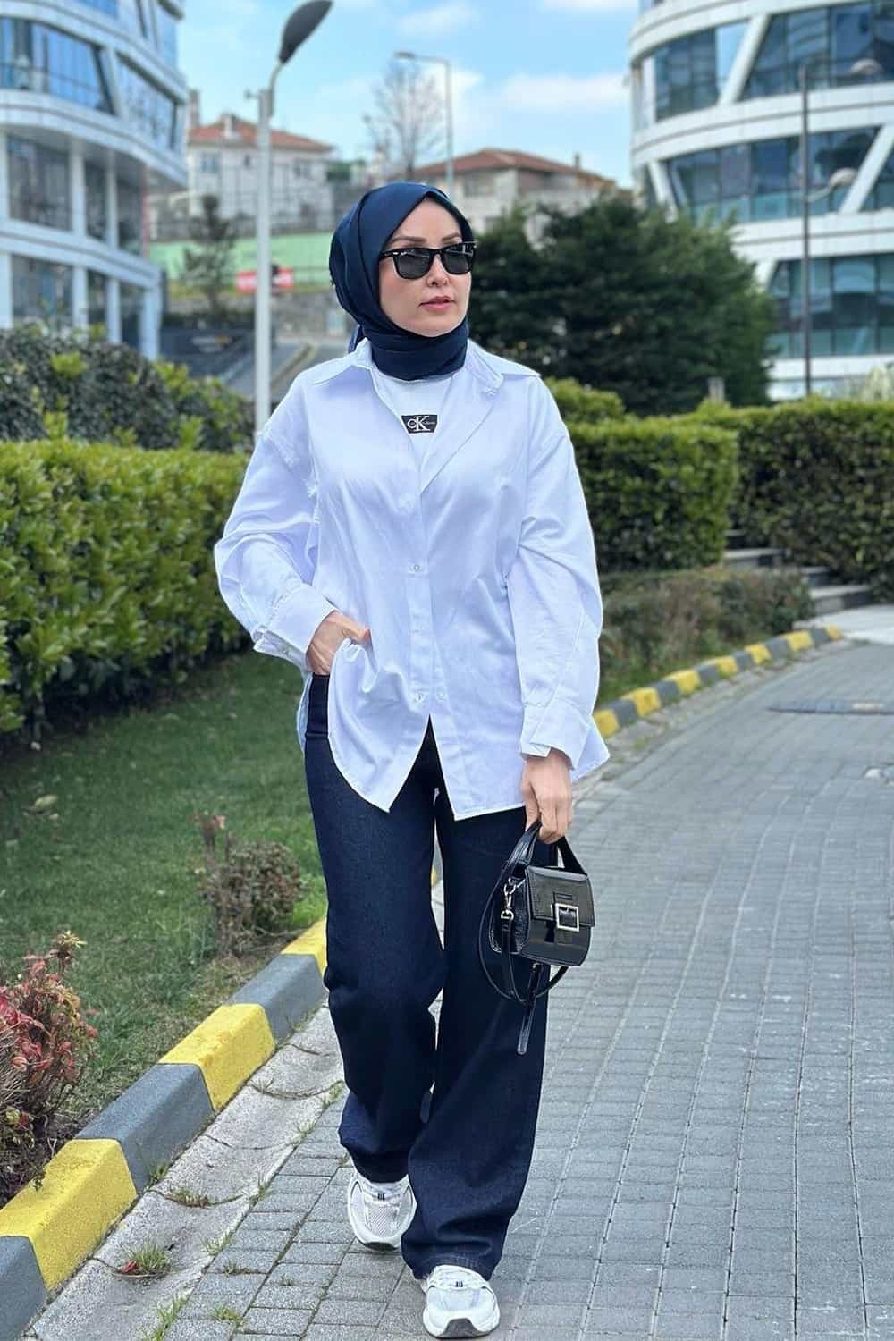 Wide Leg Jean - Lacivert
