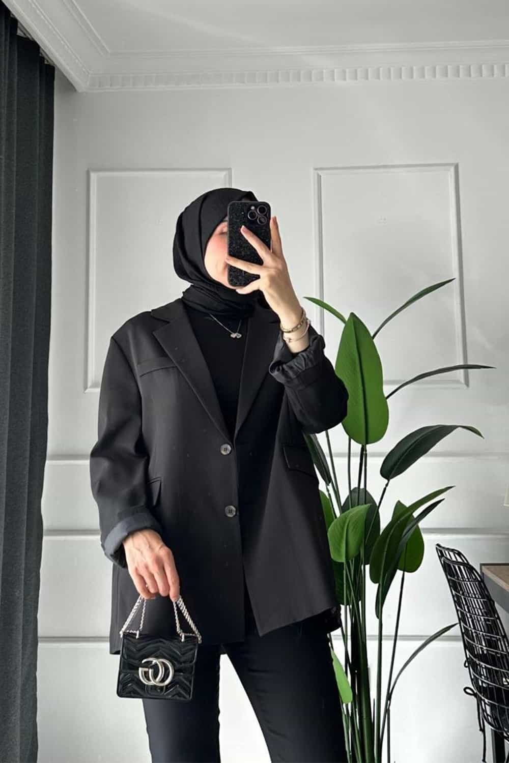 Boyfriend Blazer Ceket - Siyah