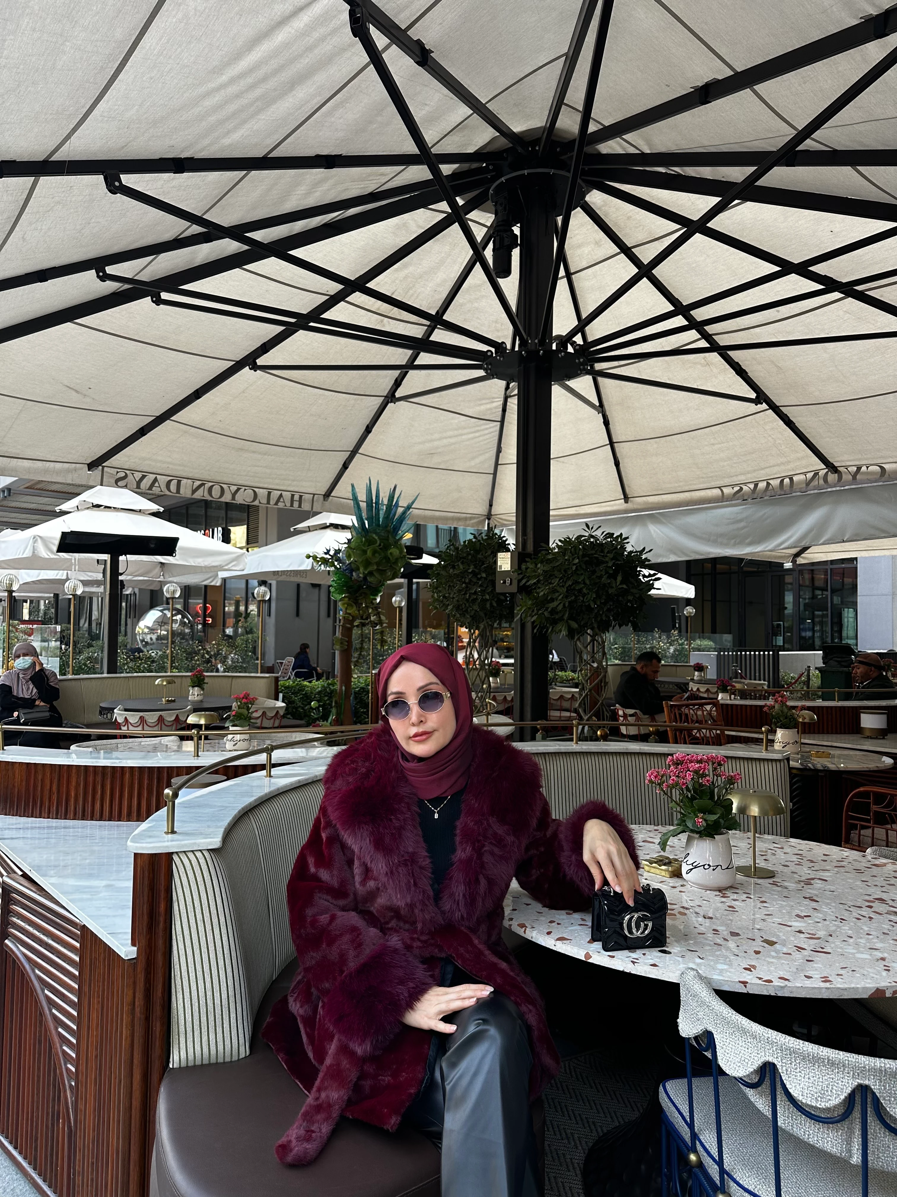 Orjinal Alpaka Kürk Bordo