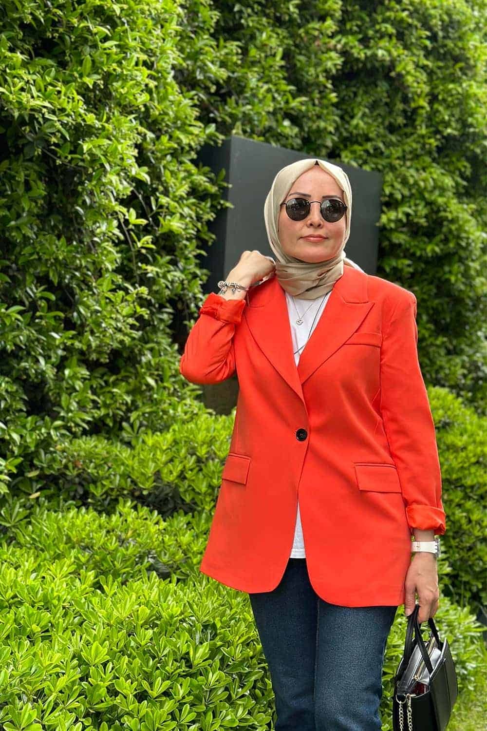 Blazer Ceket - Nar Çiçeği