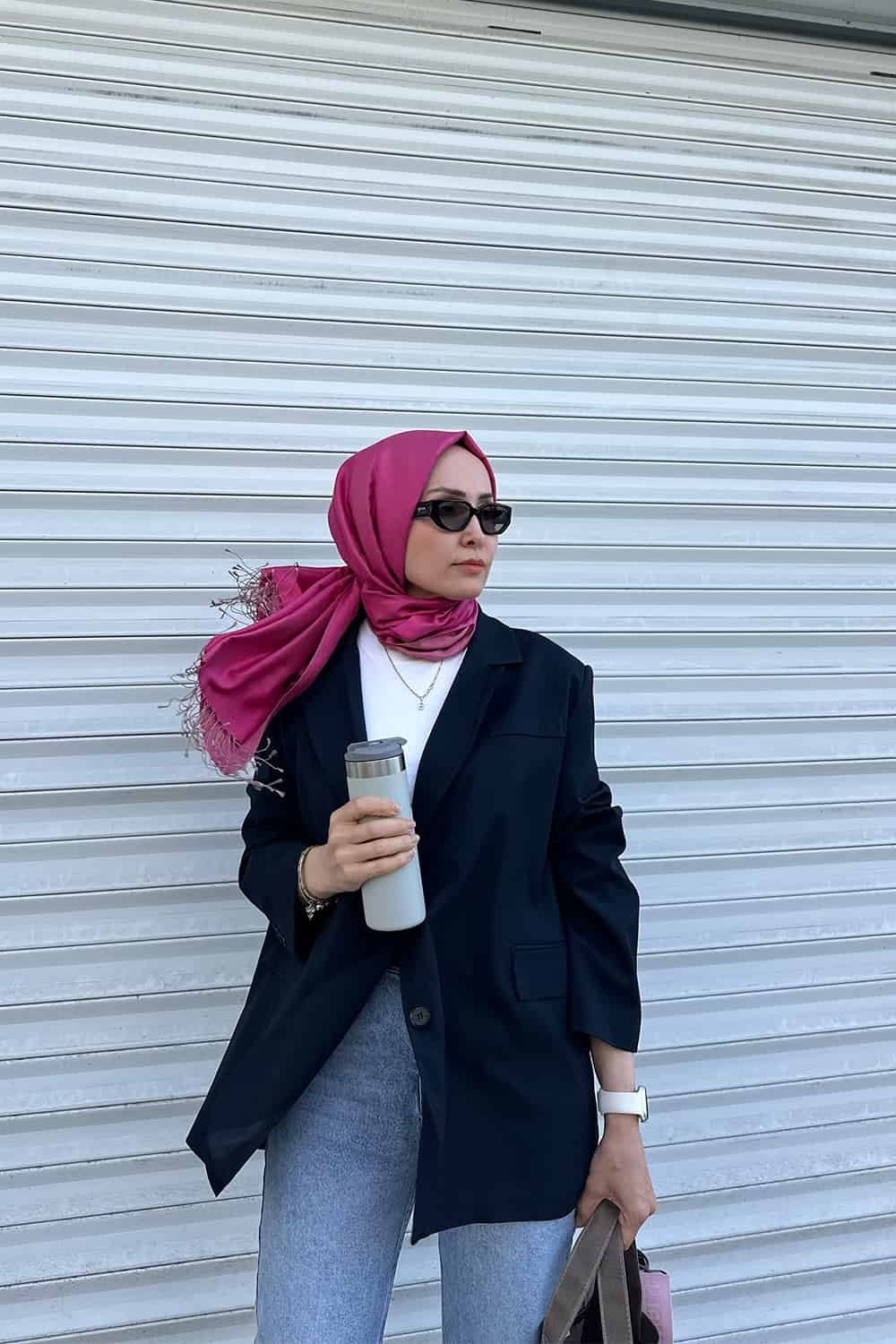 Oversize Blazer Ceket - Lacivert
