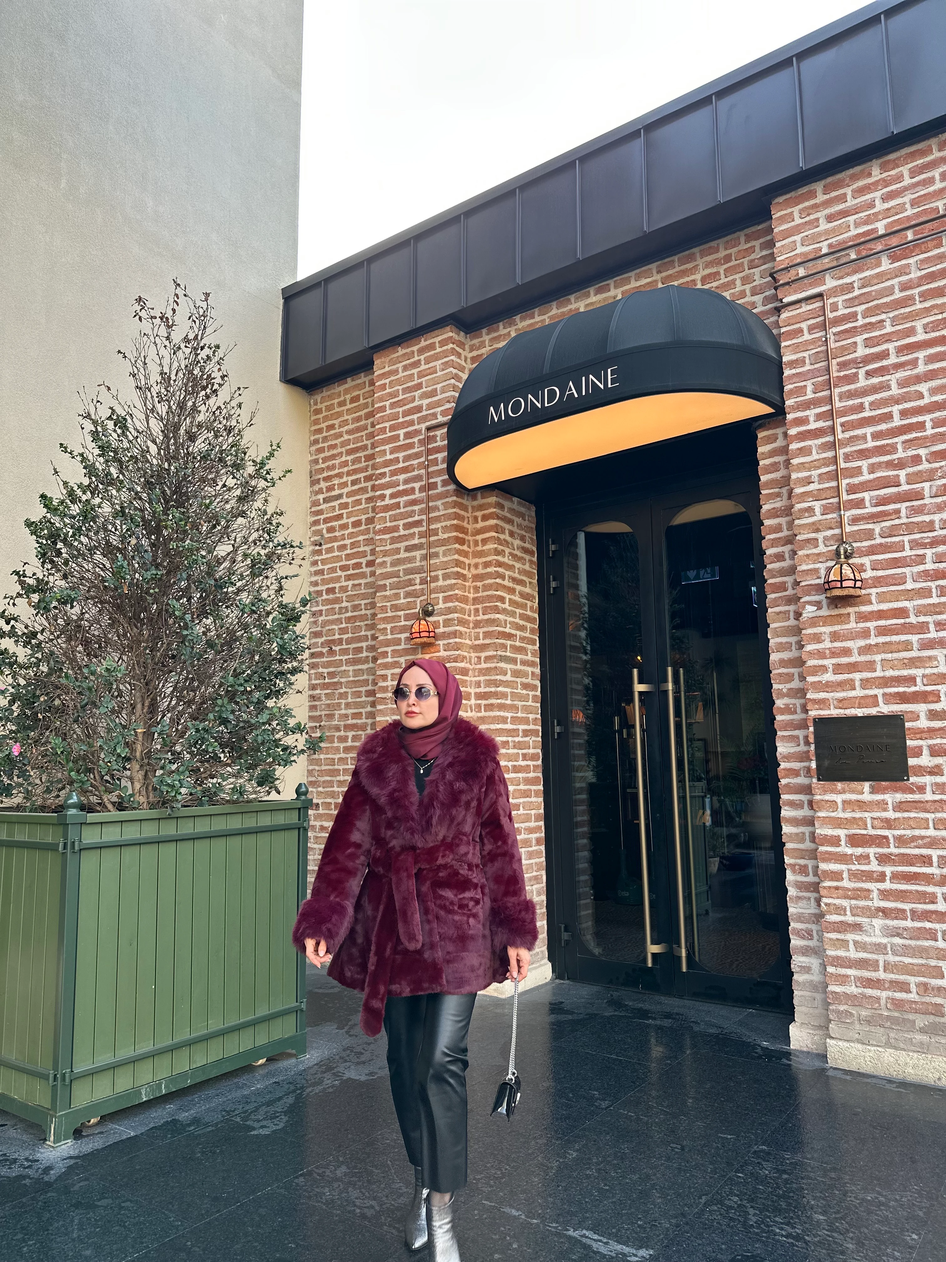 Orjinal Alpaka Kürk Bordo