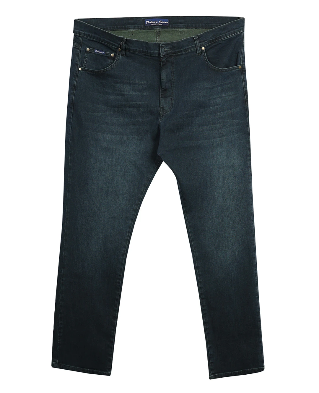 Büyük Beden Likralı Kot Pantolon Dekons 506 Porto - Petrol Yeşil