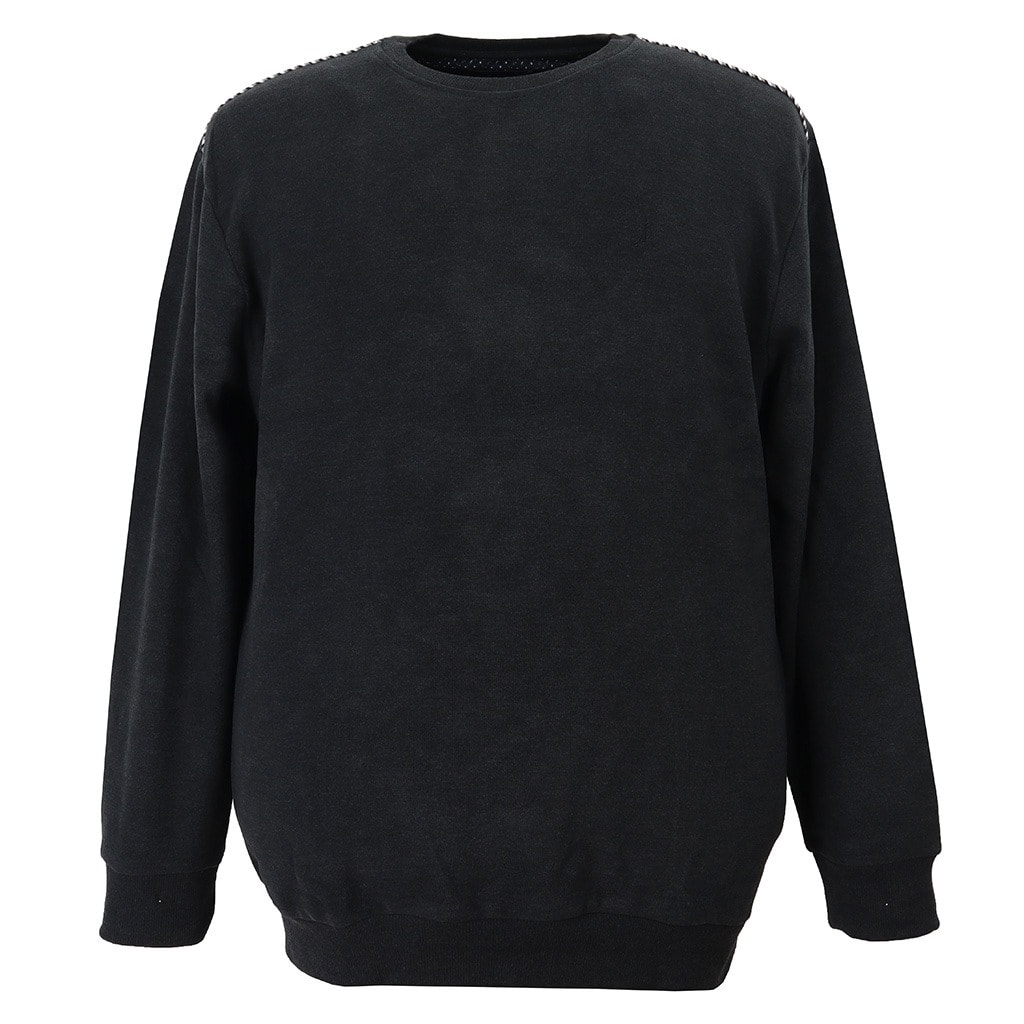 Büyük Beden Bisiklet Yaka Selanik Kazak - Antrasit