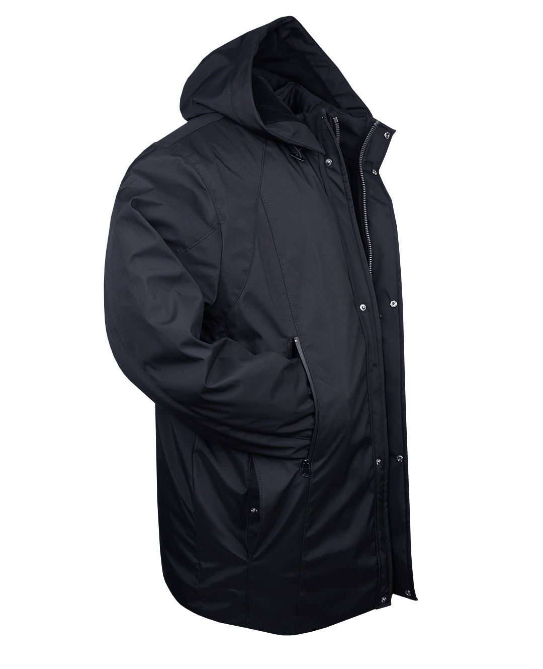 Büyük Beden Astarlı Softshell Mont - Lacivert