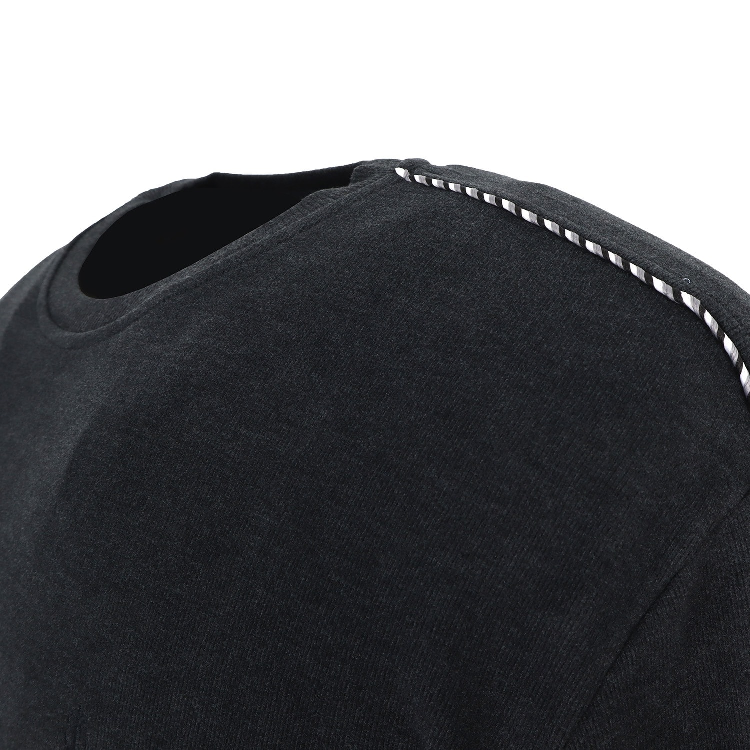 Büyük Beden Bisiklet Yaka Selanik Kazak - Antrasit