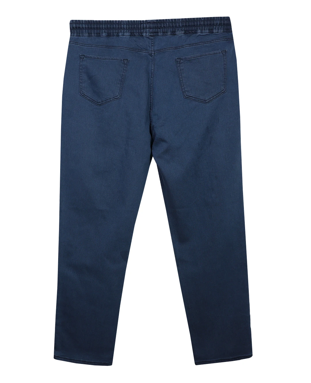 Kışlık Büyük Beden Bağcıklı Denim Pantolon - Karol Mavi