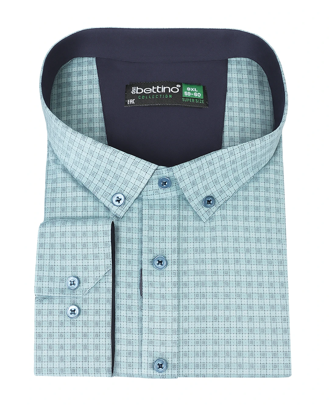 Likralı Süper Size Gömlek Düğme Yaka Uzun Kollu