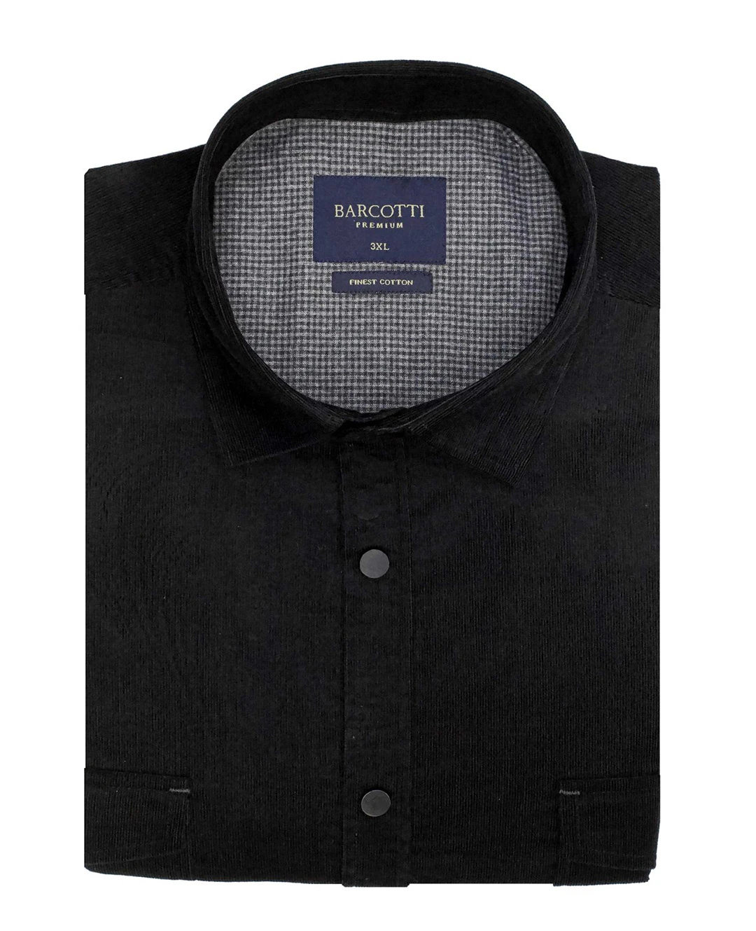 Büyük Beden Kadife Gömlek Çift Cepli