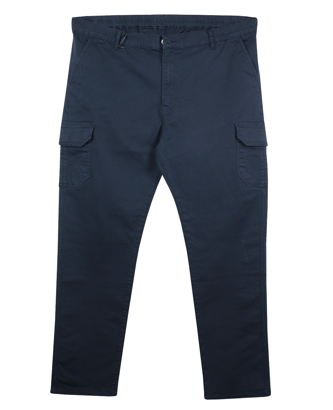 Winter Cargo Pockets Plus Size Gabardine Pants Navy Blue