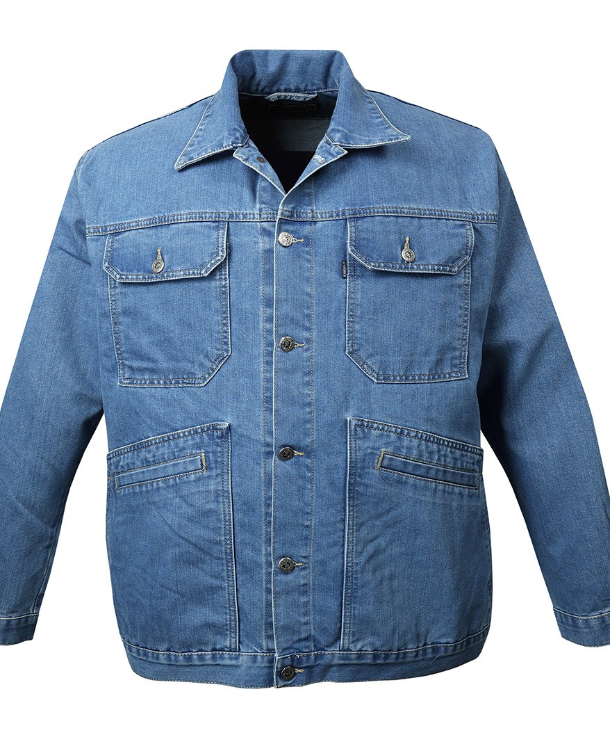 Plus Size Denim Jacket Dekons Symbol Blue