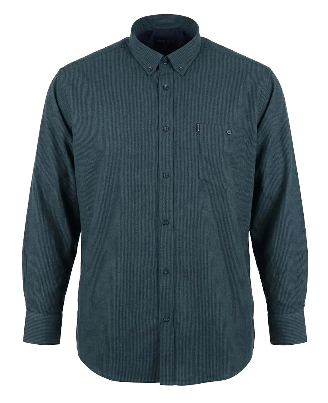 Büyük Beden Pamuklu Ekose Gömlek Düğme Yaka