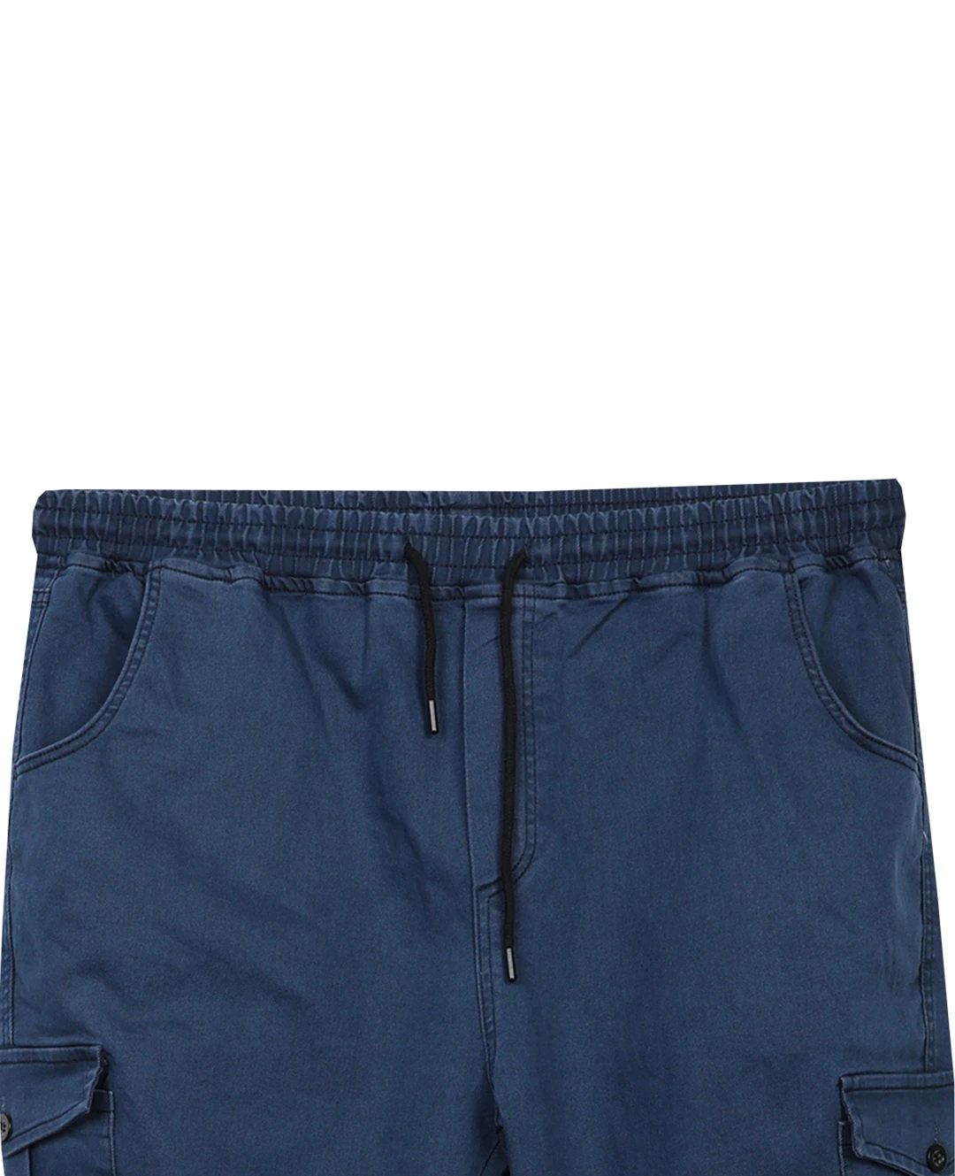 Kışlık Kargo Cepli Büyük Beden Bağcıklı Denim Pantolon - Karol Mavi