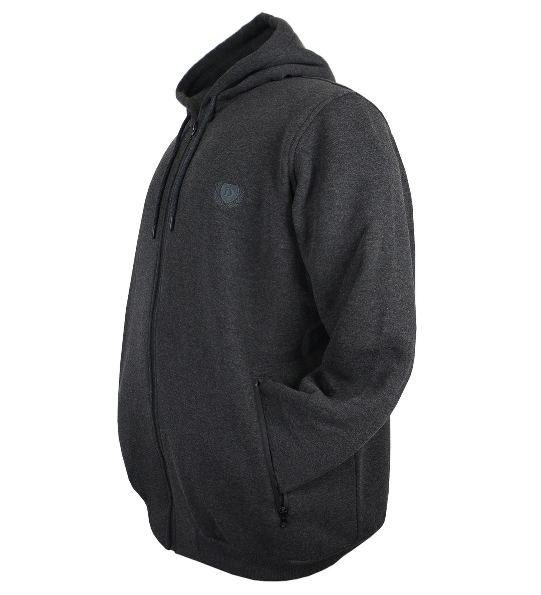 Süper Size Fermuarlı 3 İplik Sweatshirt 11XL-12XL-13XL - Antrasit