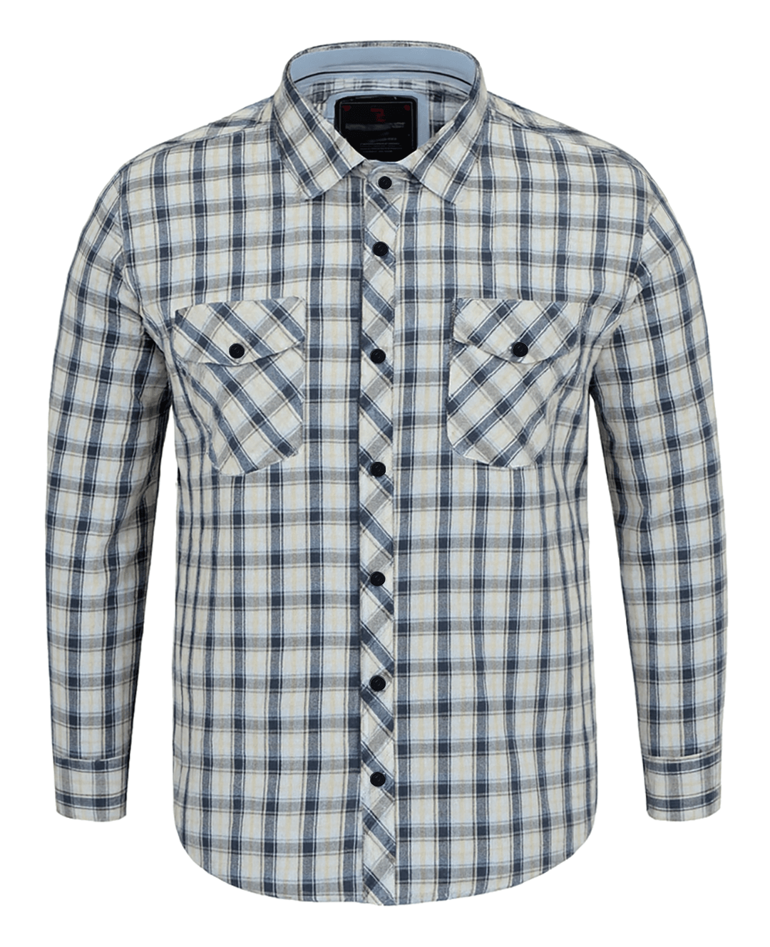 Büyük Beden Pamuklu Flannel Gömlek Çift Cepli