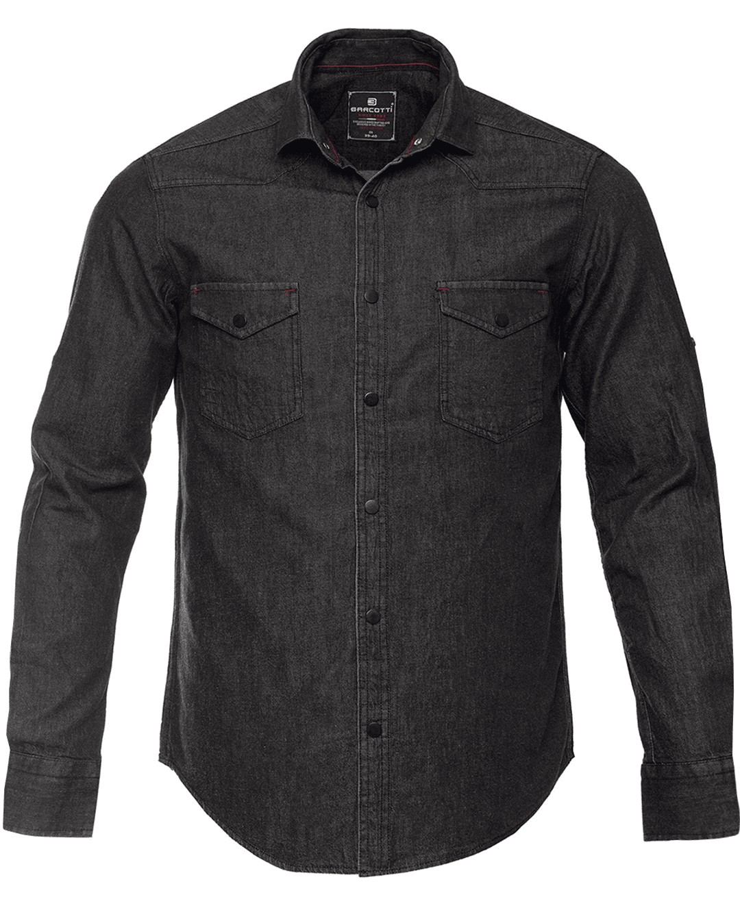 Winter Plus Size Denim Shirt Long Sleeve Black