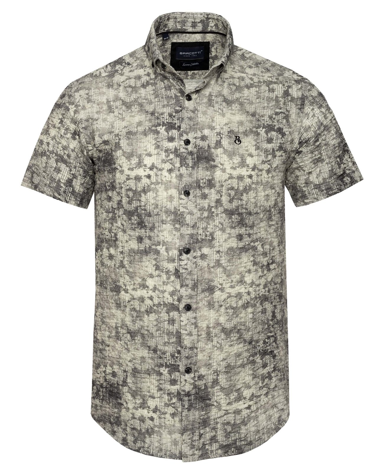 Plus Size Short Sleeve Shirt Patterned Seersucker