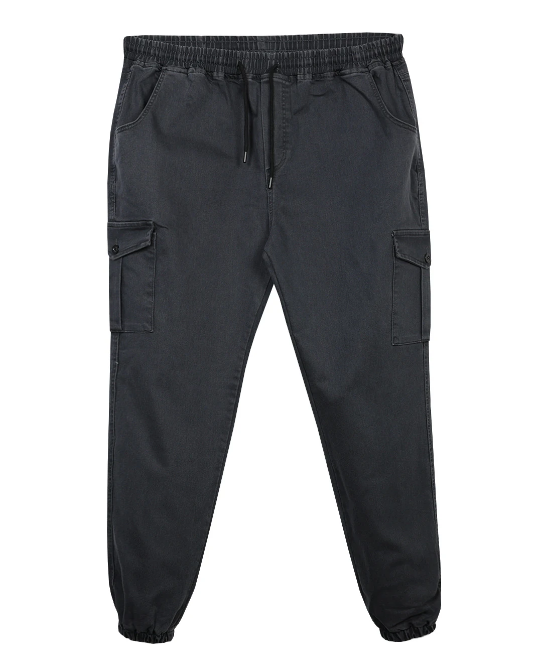 Kışlık Büyük Beden Jogger Kot Pantolon Paça Lastikli - Antrasit