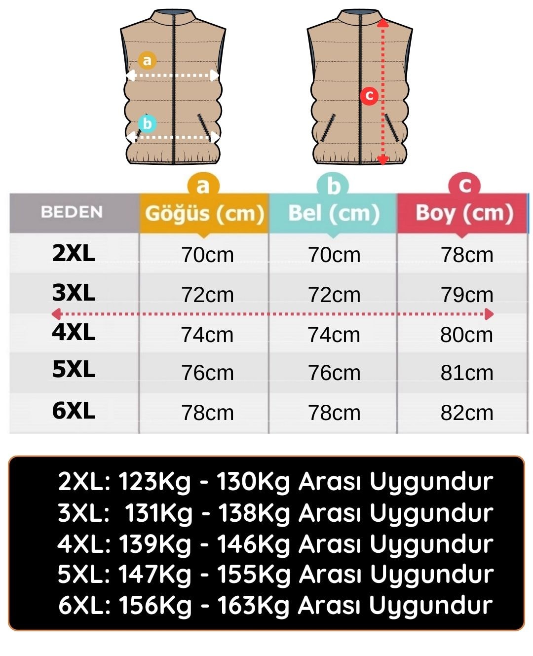 Büyük Beden Dolgulu Nubuk Yelek (Ekstra Geniş Kalıp)
