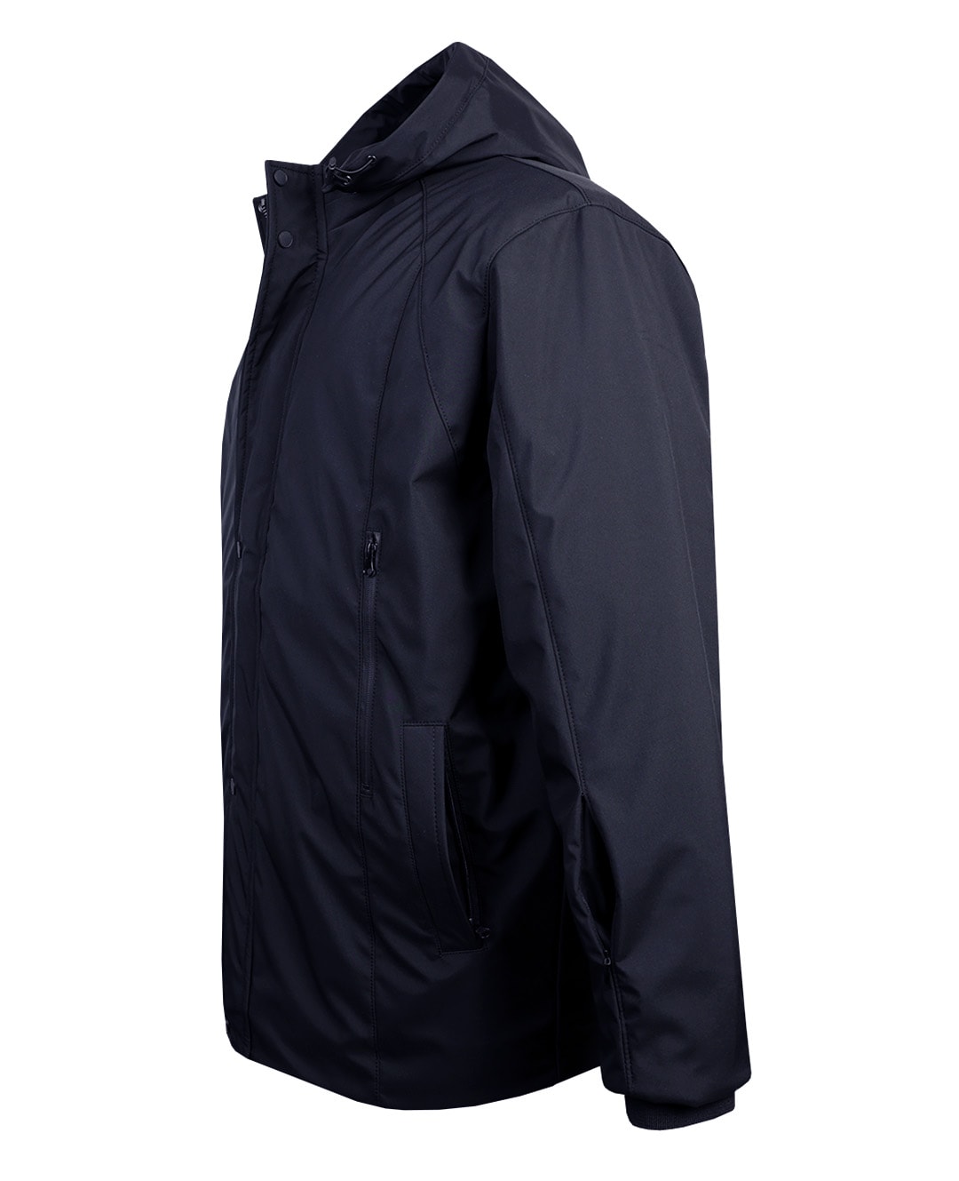 Büyük Beden Kapüşonlu Softshell Mont Astarlı - Lacivert