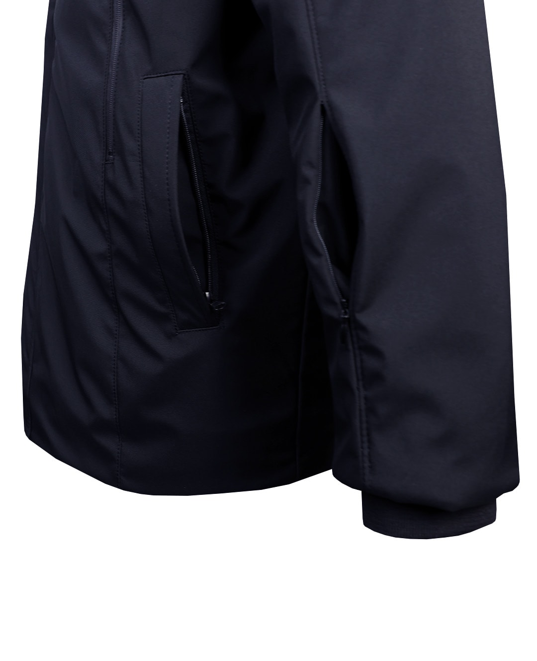 Büyük Beden Kapüşonlu Softshell Mont Astarlı - Lacivert