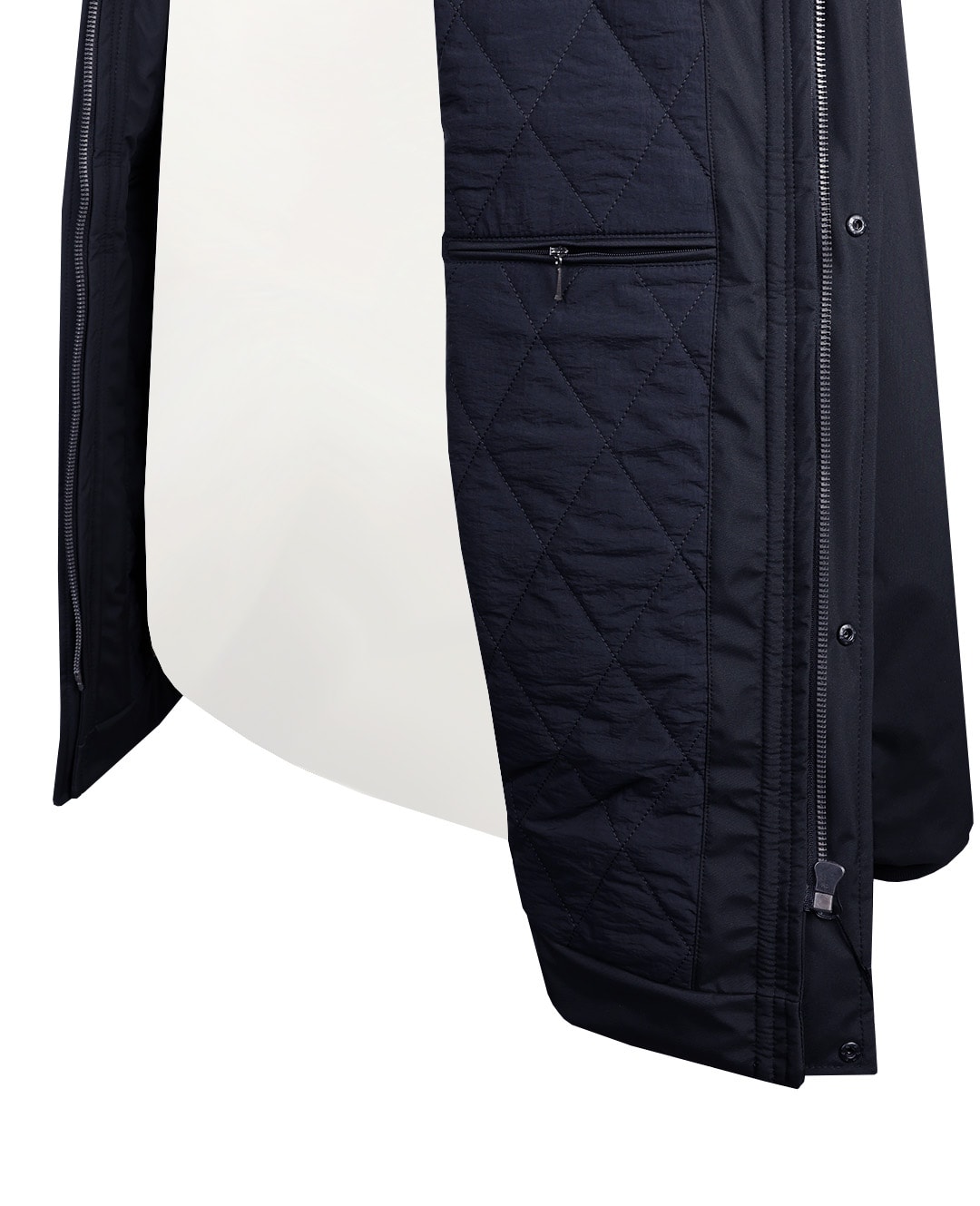 Büyük Beden Kapüşonlu Softshell Mont Astarlı - Lacivert