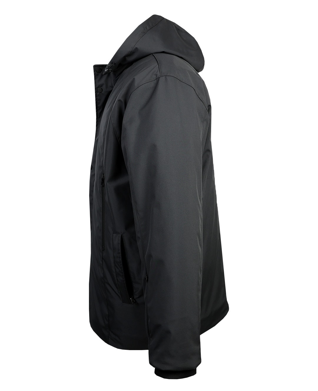 Büyük Beden Kapüşonlu Softshell Mont Astarlı - Antrasit