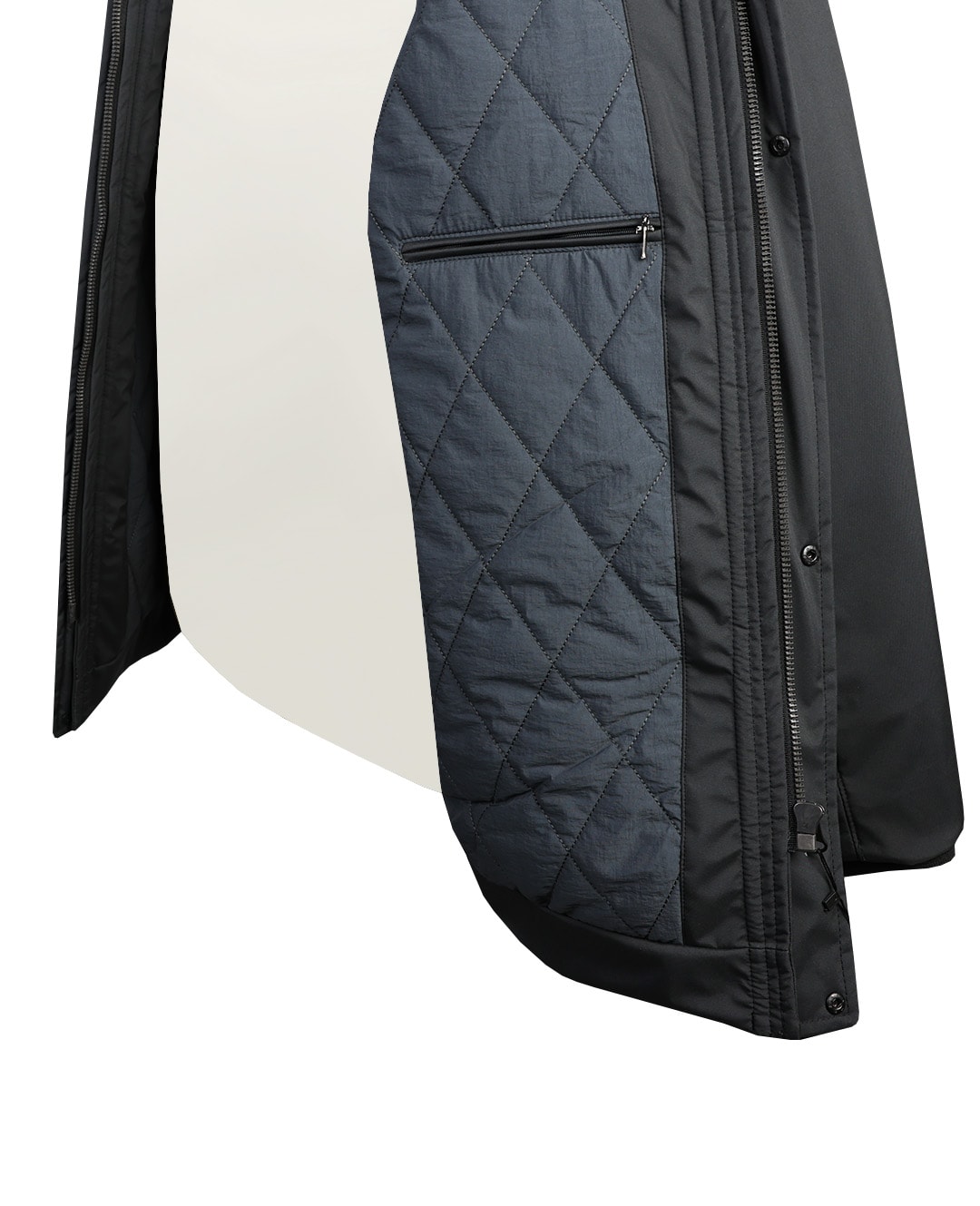 Büyük Beden Kapüşonlu Softshell Mont Astarlı - Antrasit
