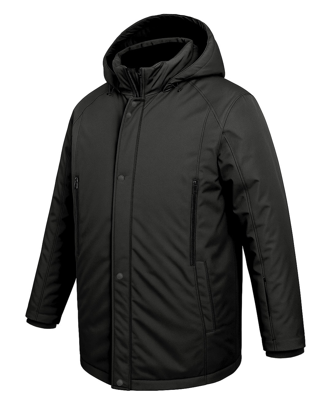 Büyük Beden Kapüşonlu Softshell Mont Astarlı