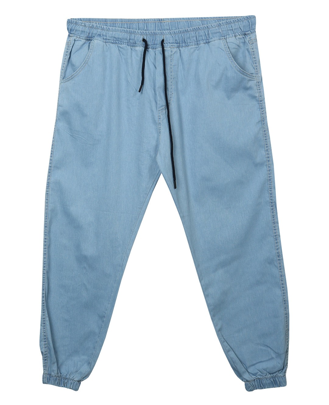 Büyük Beden Likralı Jogger Kot Pantolon - Light Blue