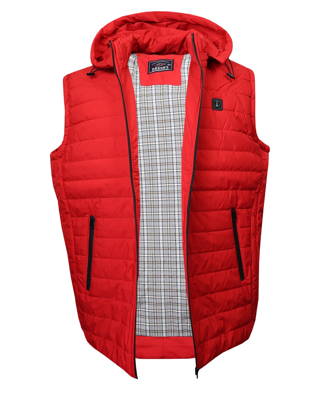 Plus Size Padded Sports Vest Dekons Red