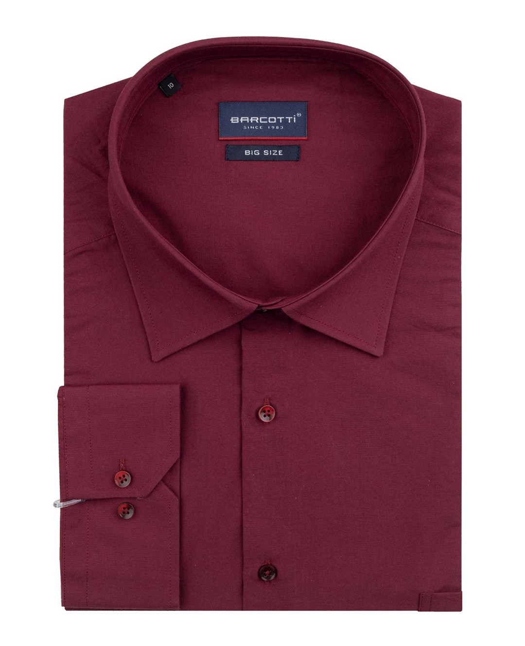 Süper Size  Klasik Gömlek Uzun Kol 10XL-11XL-12XL - Bordo