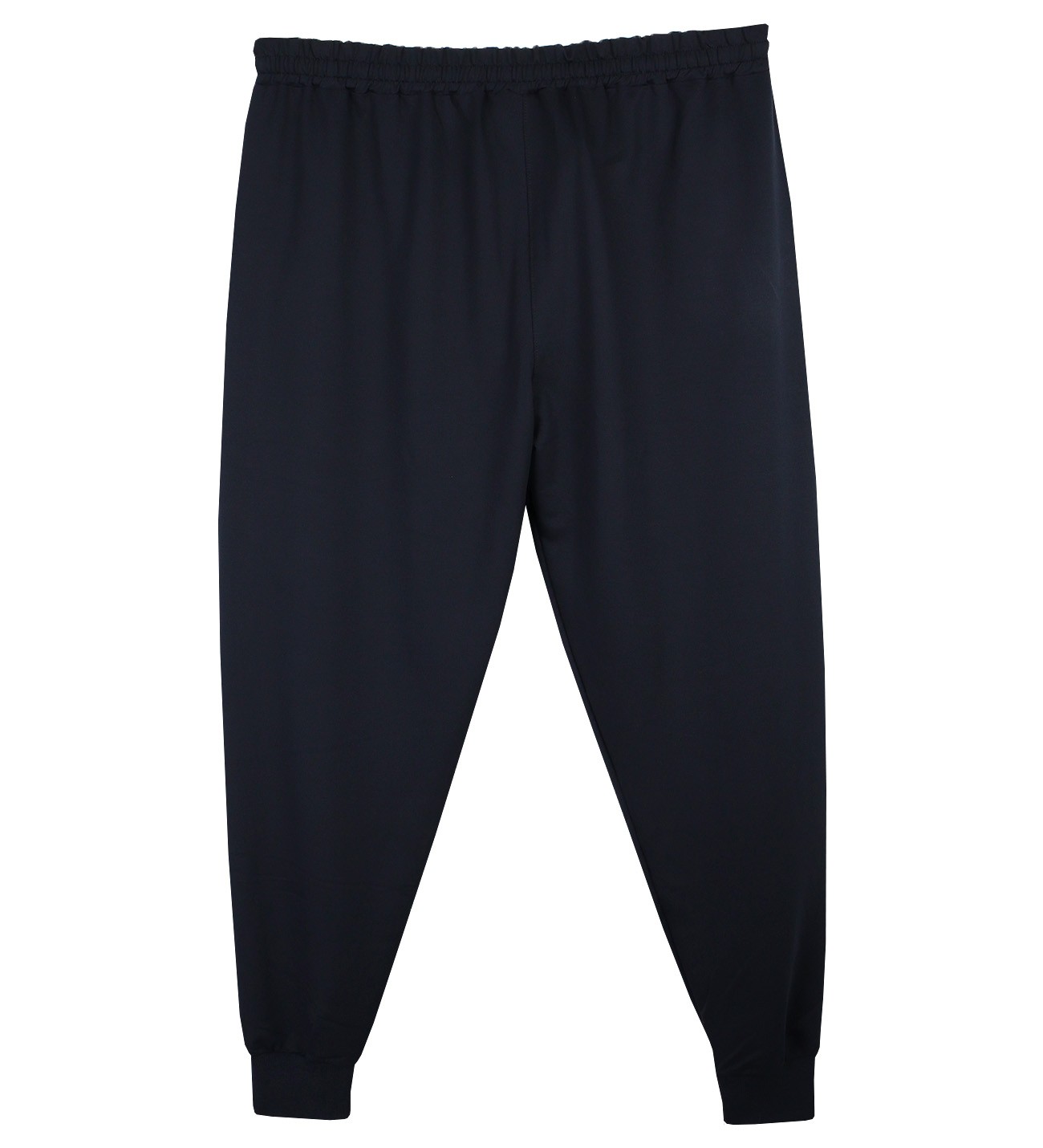 Men's Plus Size Tracksuit Bottom 2 thread Black Ribbed