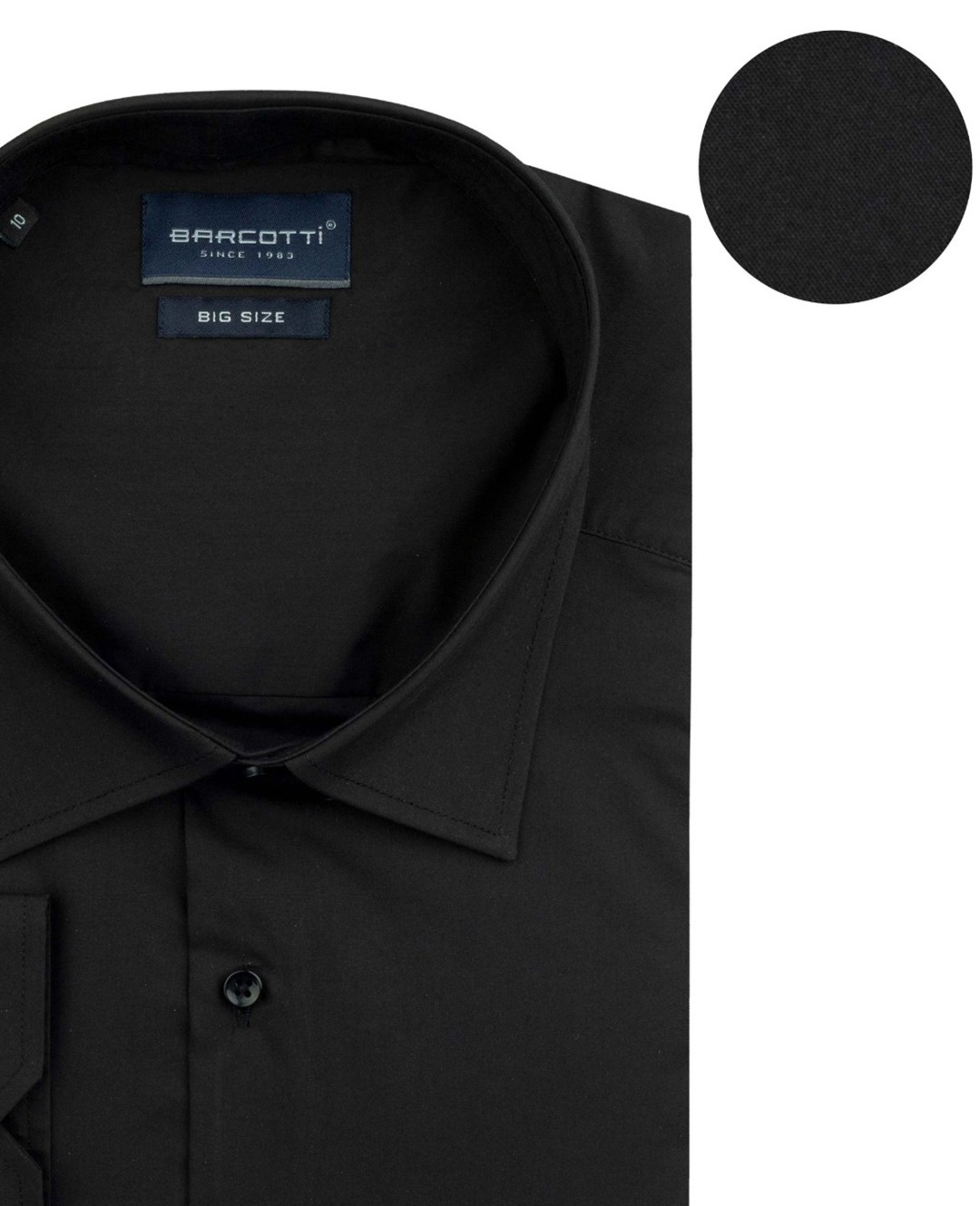 Süper Size  Klasik Gömlek Uzun Kol 10XL-11XL-12XL - Siyah