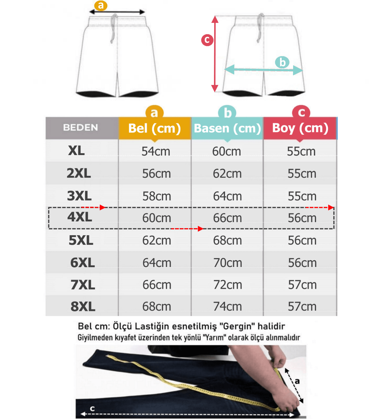 Kargo Cepli Büyük Beden Gabardin Şort - Siyah