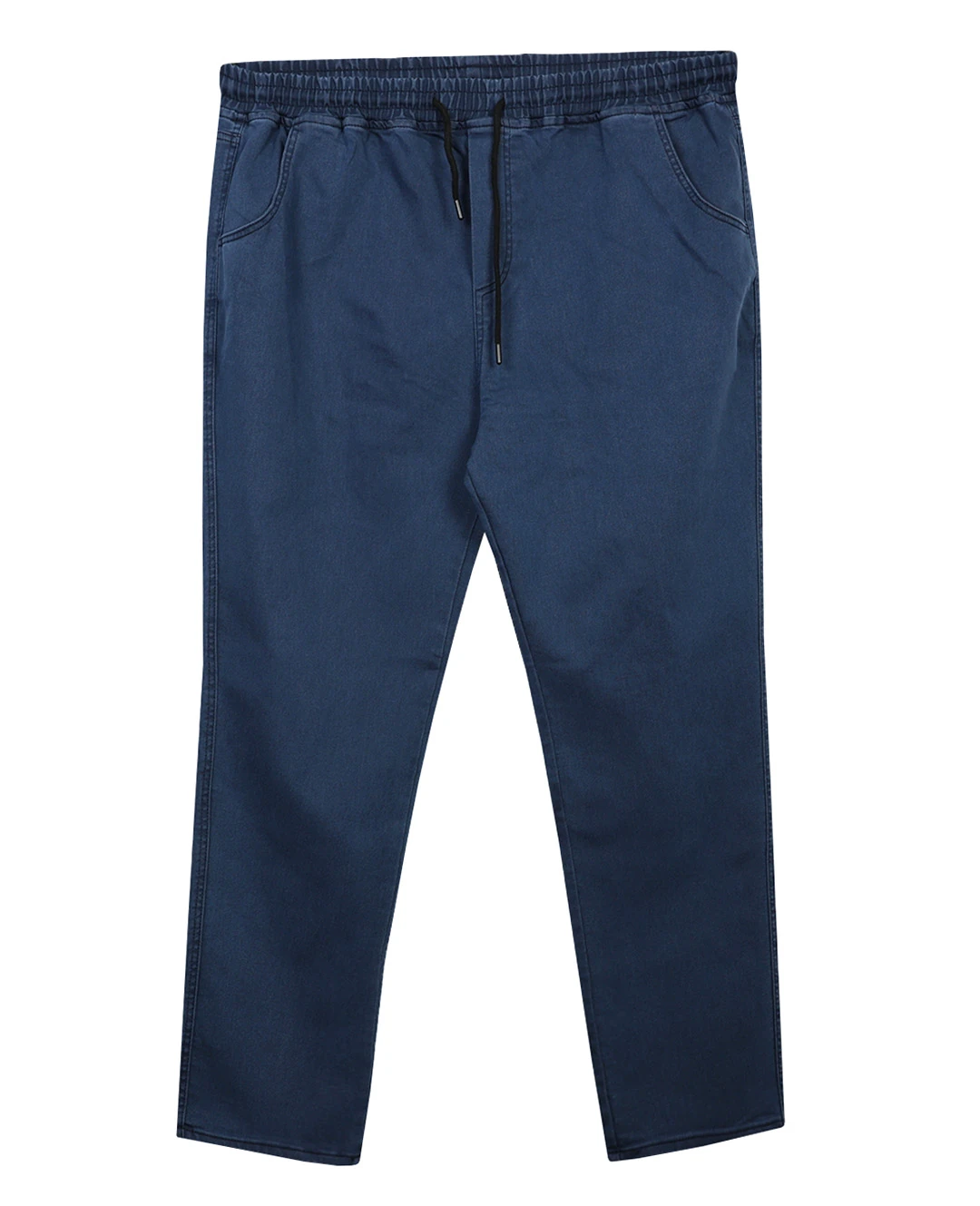 Kışlık Büyük Beden Bağcıklı Denim Pantolon - Karol Mavi