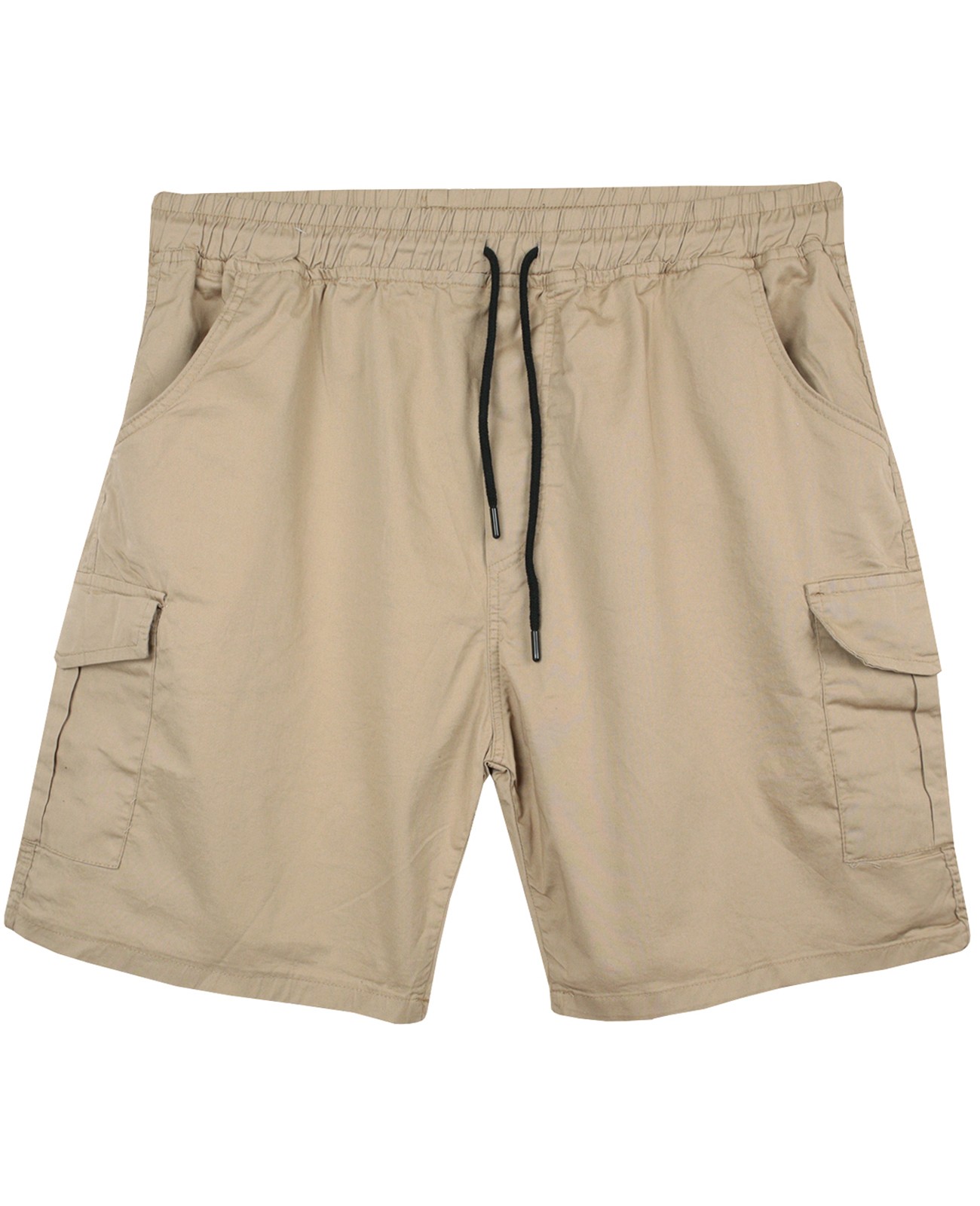 Plus Size Gabardine Shorts with Cargo Pockets