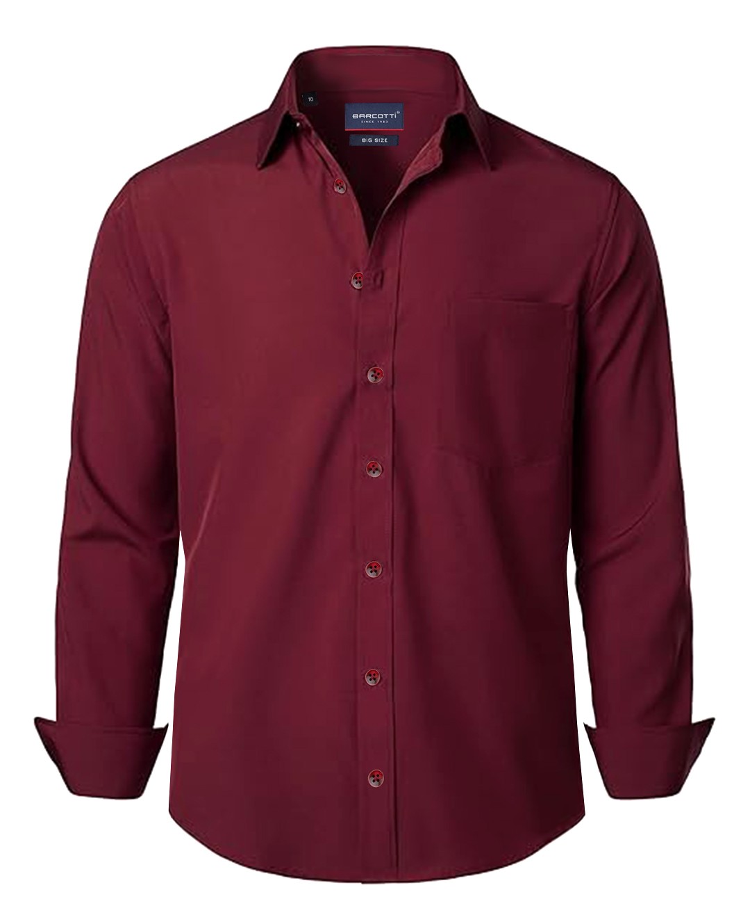 Süper Size  Klasik Gömlek Uzun Kol 10XL-11XL-12XL - Bordo