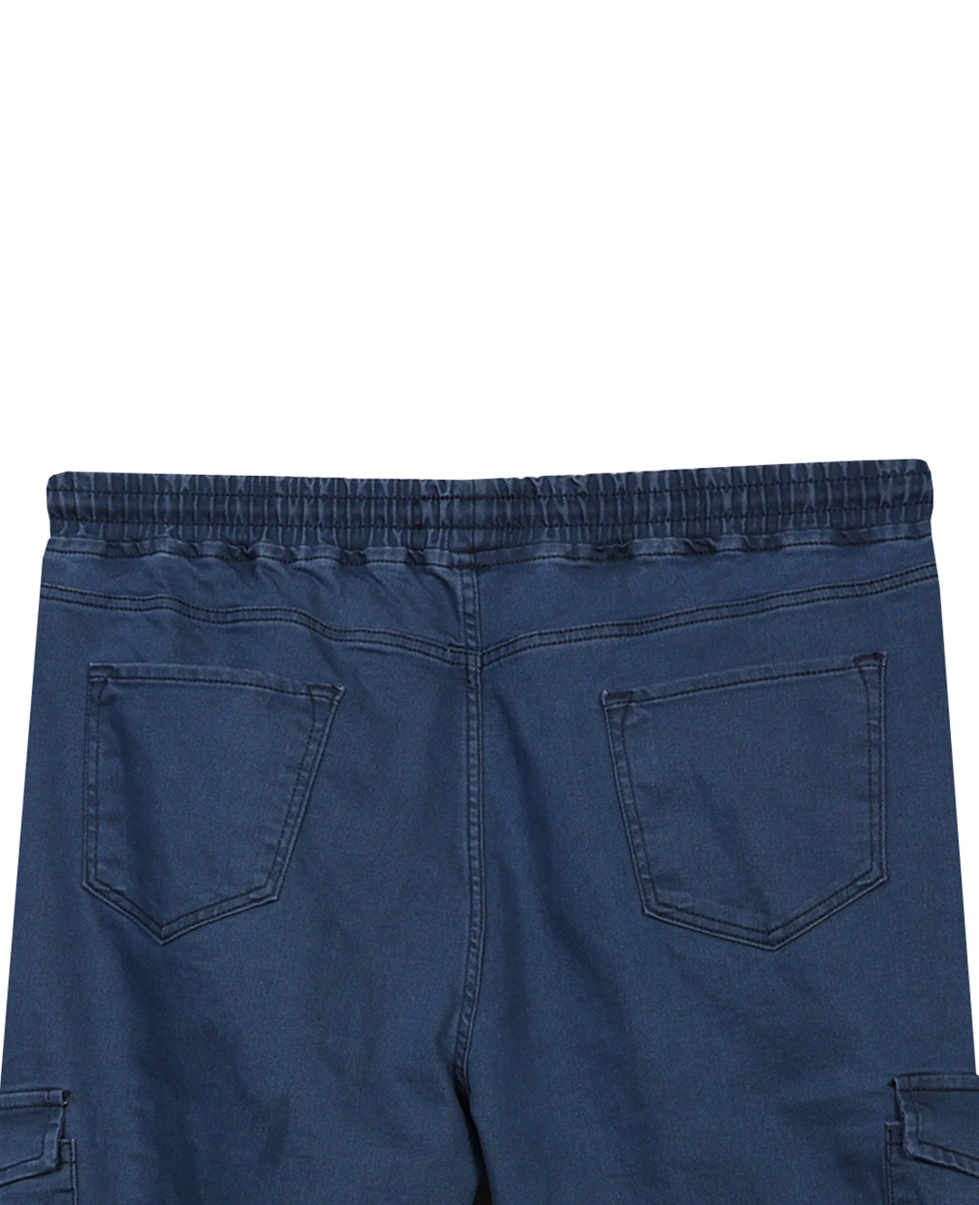 Kışlık Kargo Cepli Büyük Beden Bağcıklı Denim Pantolon - Karol Mavi