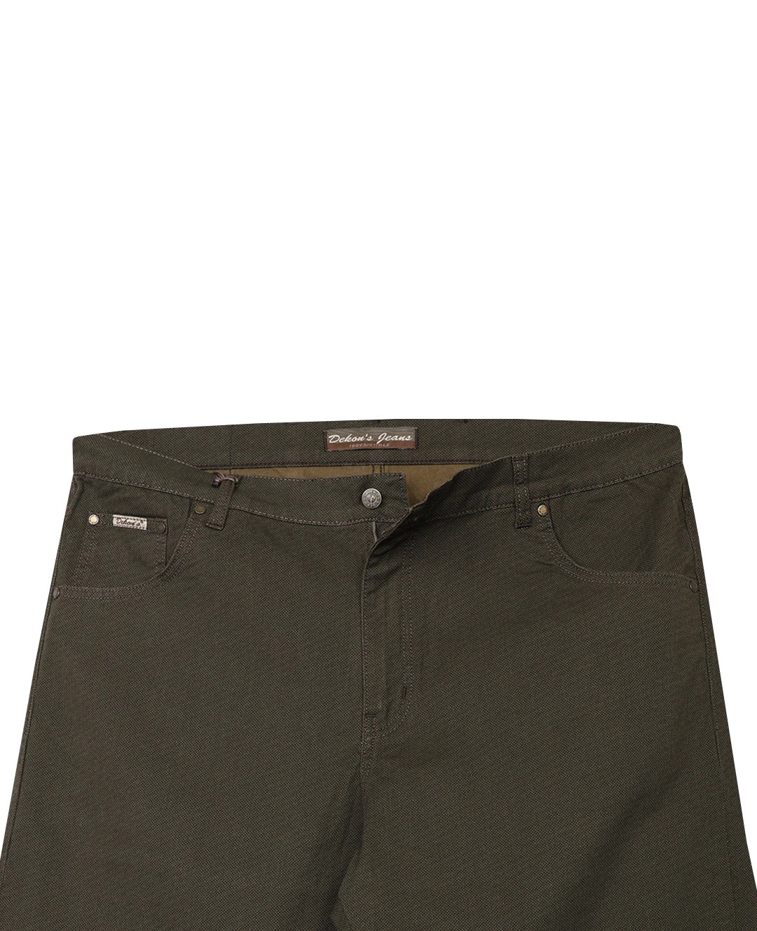 Büyük Beden Gabardin Pantolon 506 Baskılı Kahve