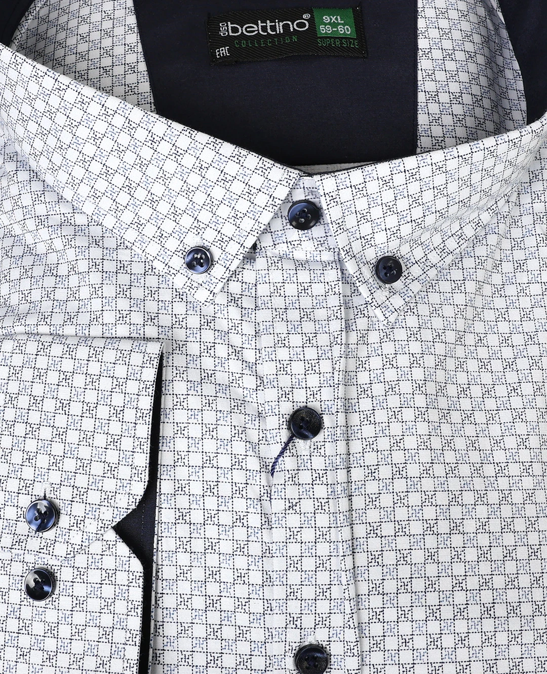 Likralı Süper Size Gömlek Düğme Yaka Uzun Kol