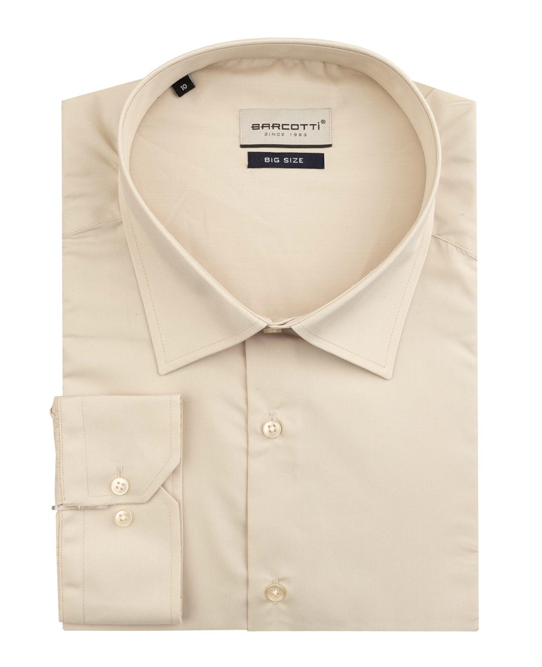Süper Size  Klasik Gömlek Uzun Kol 10XL-11XL-12XL - Bej