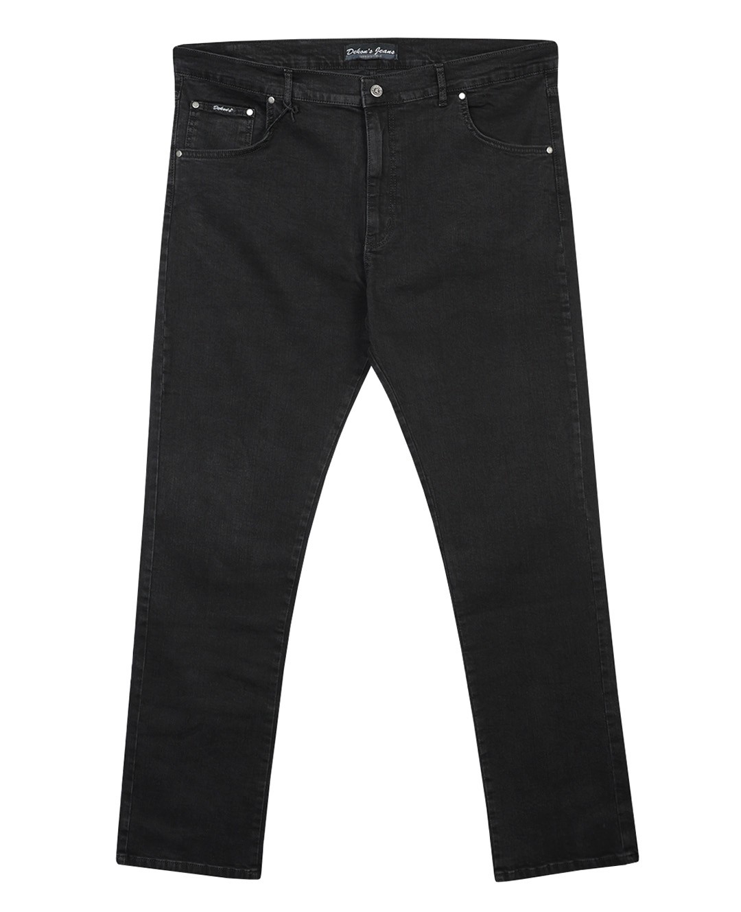 Büyük Beden Likralı Kot Pantolon Dekons 506 Black+Black