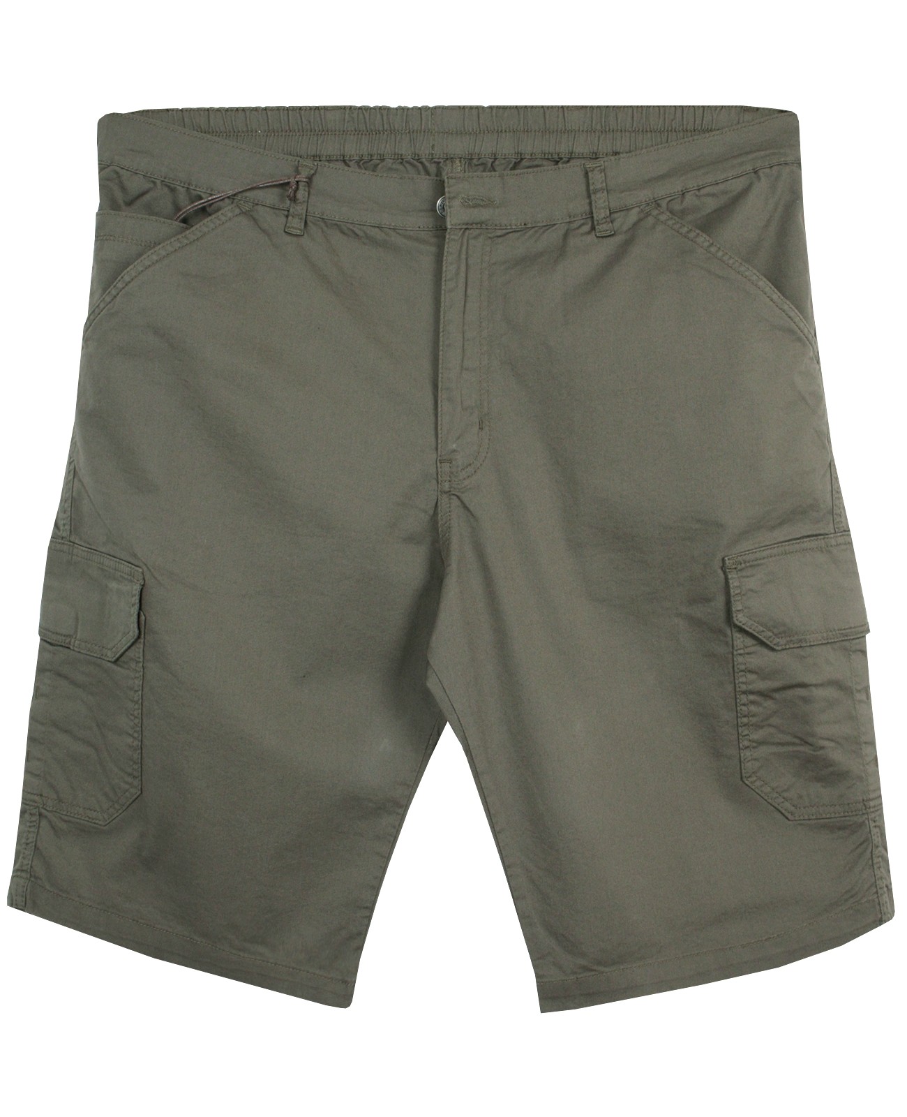 Plus Size Cargo Pocket Gabardine Shorts Dekons