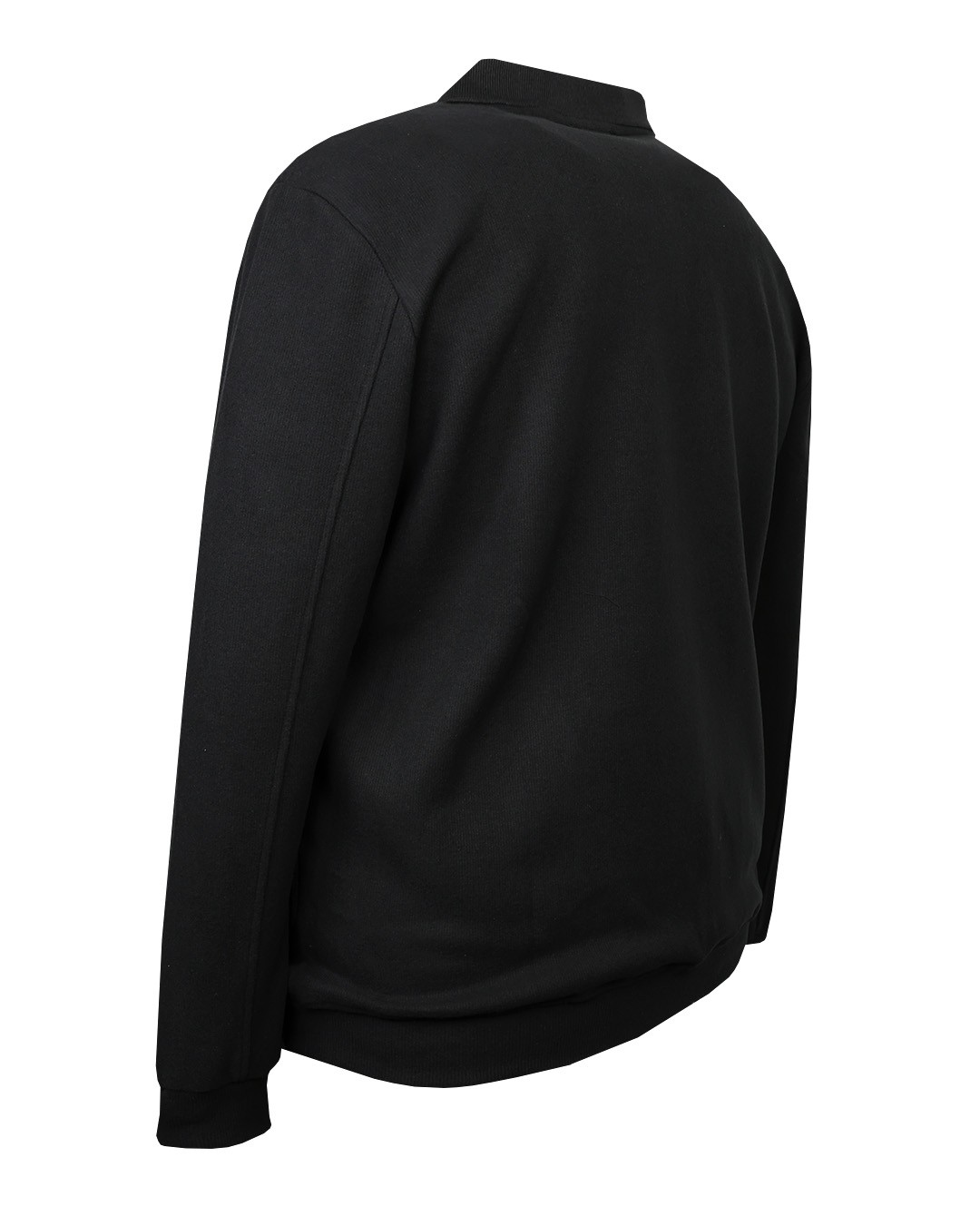 Baskılı Büyük Beden Polo Yaka Selanik Sweatshirt