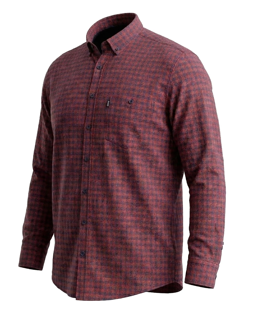 Büyük Beden Pamuklu Ekose Gömlek Düğme Yaka