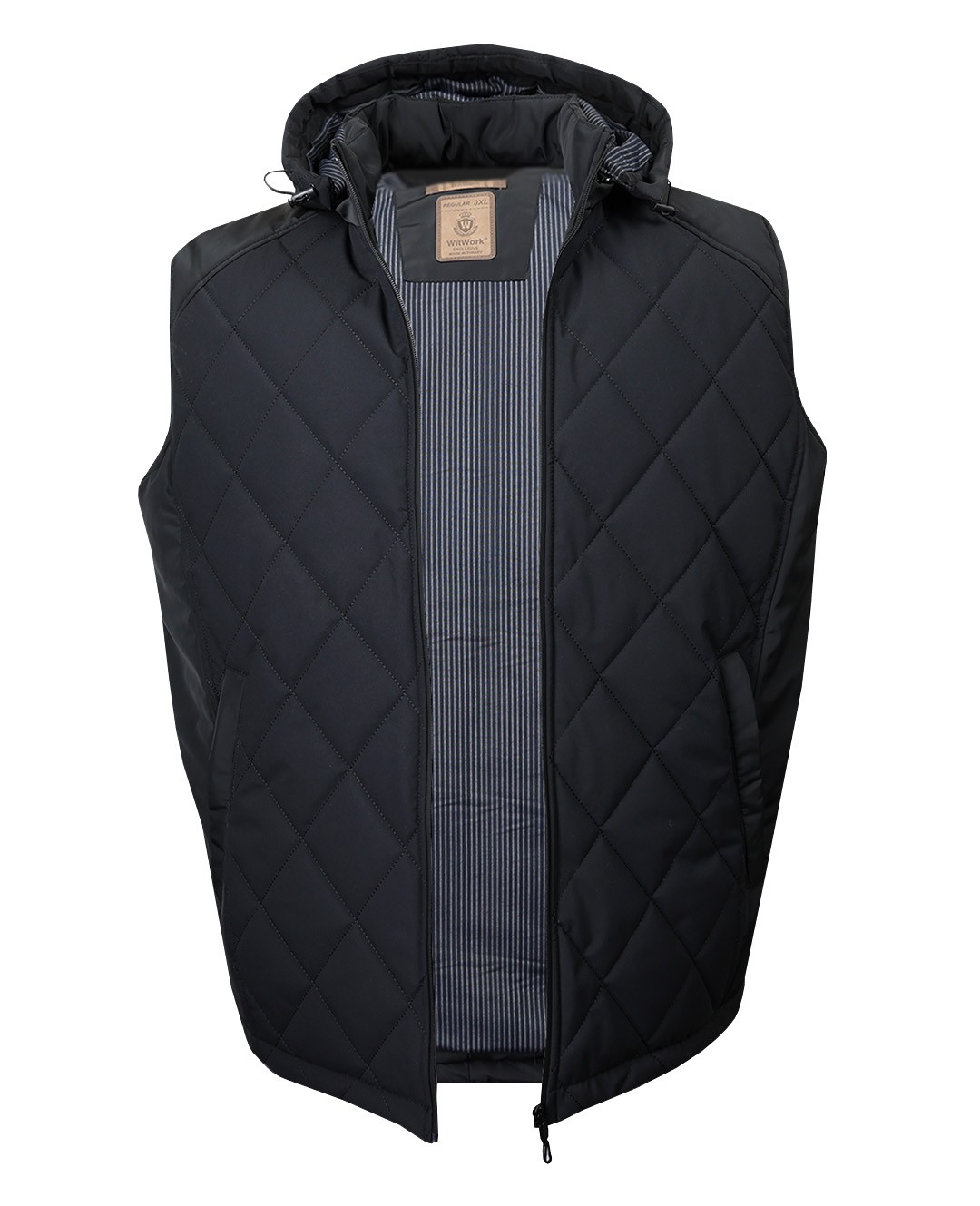 Plus Size Padded Quilted Vest