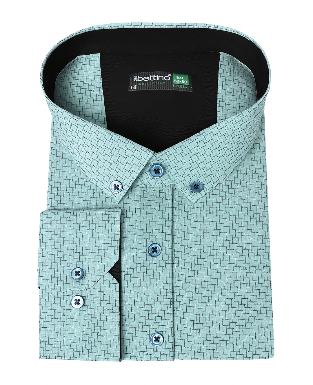 Likralı Süper Size Gömlek Düğme Yaka Uzun Kol